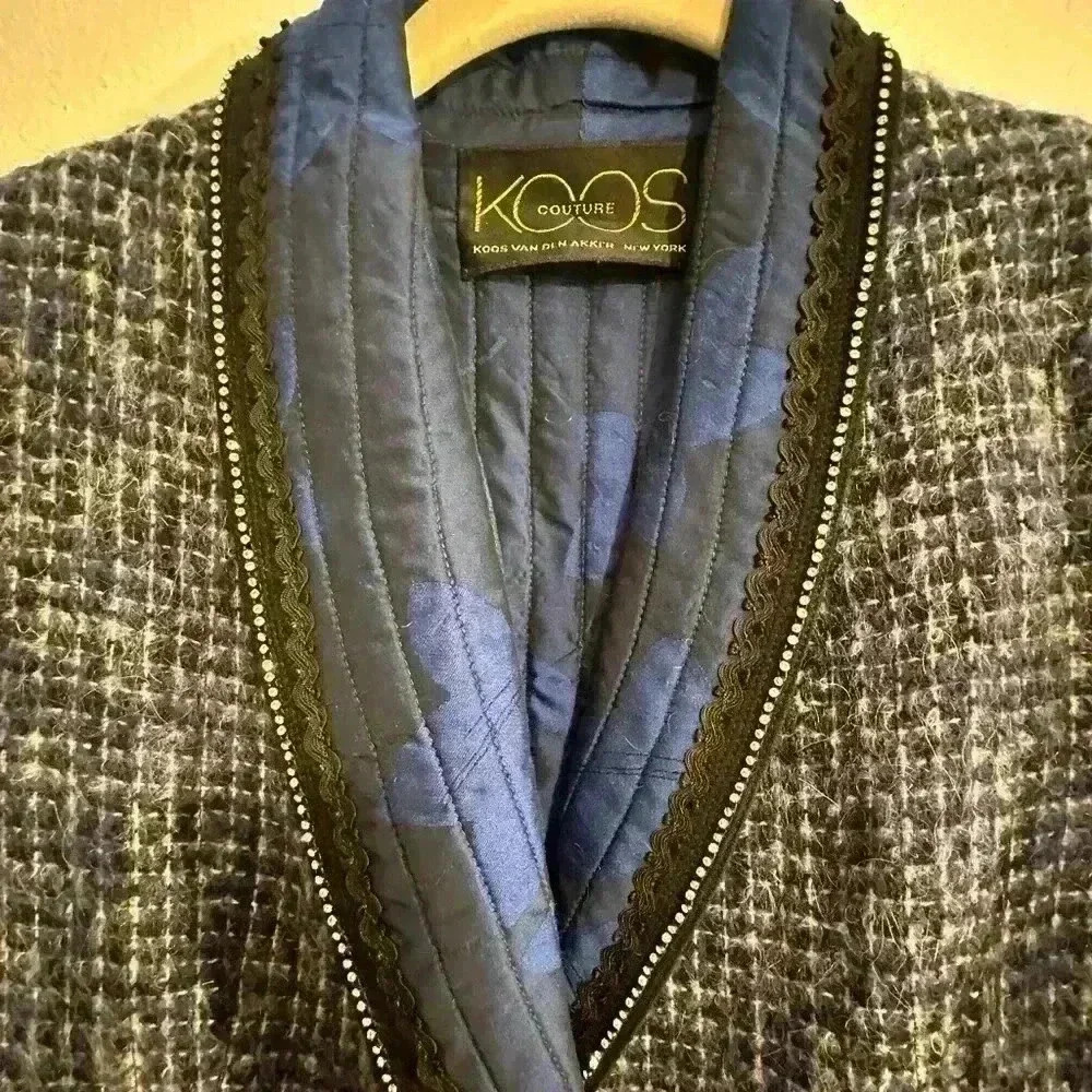 Sandro Tweed Jacket with Navy Satin Lining
